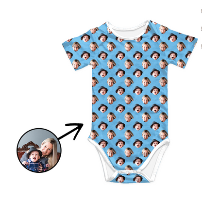 Custom Photo Baby Bodysuit My Loved One's Face Mother's Day Gifts