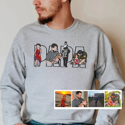Father's Day Gift Custom Dad Embroidered Sweatshirt Unique Gift for Dad