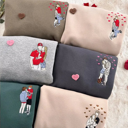 Custom Couple/Family Portrait Sweatshirt from Photo - Personalized Gift