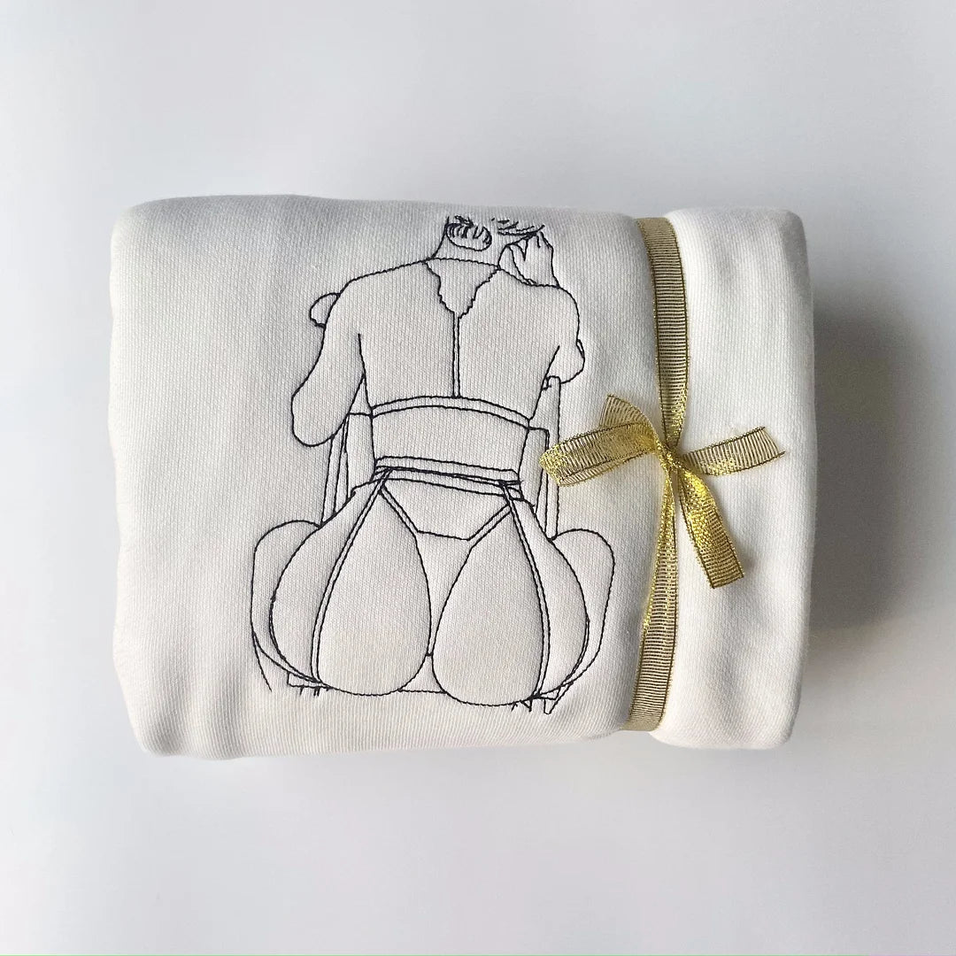 Sizzling Custom Portrait Sweatshirt | A Personalized & Sexy Gift for Him