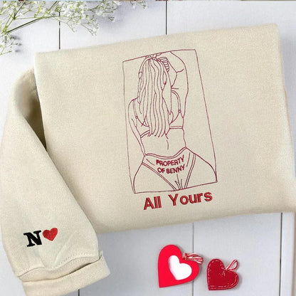 Sizzling Custom Portrait Sweatshirt | A Personalized & Sexy Gift for Him