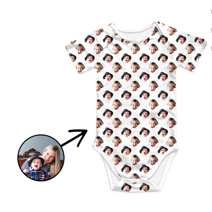 Custom Photo Baby Bodysuit My Loved One's Face Mother's Day Gifts