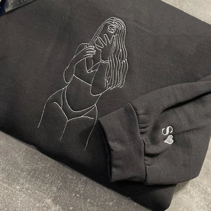 Sizzling Custom Portrait Sweatshirt | A Personalized & Sexy Gift for Him