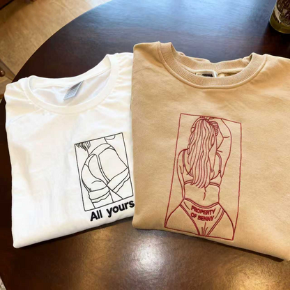 Sizzling Custom Portrait Sweatshirt | A Personalized & Sexy Gift for Him