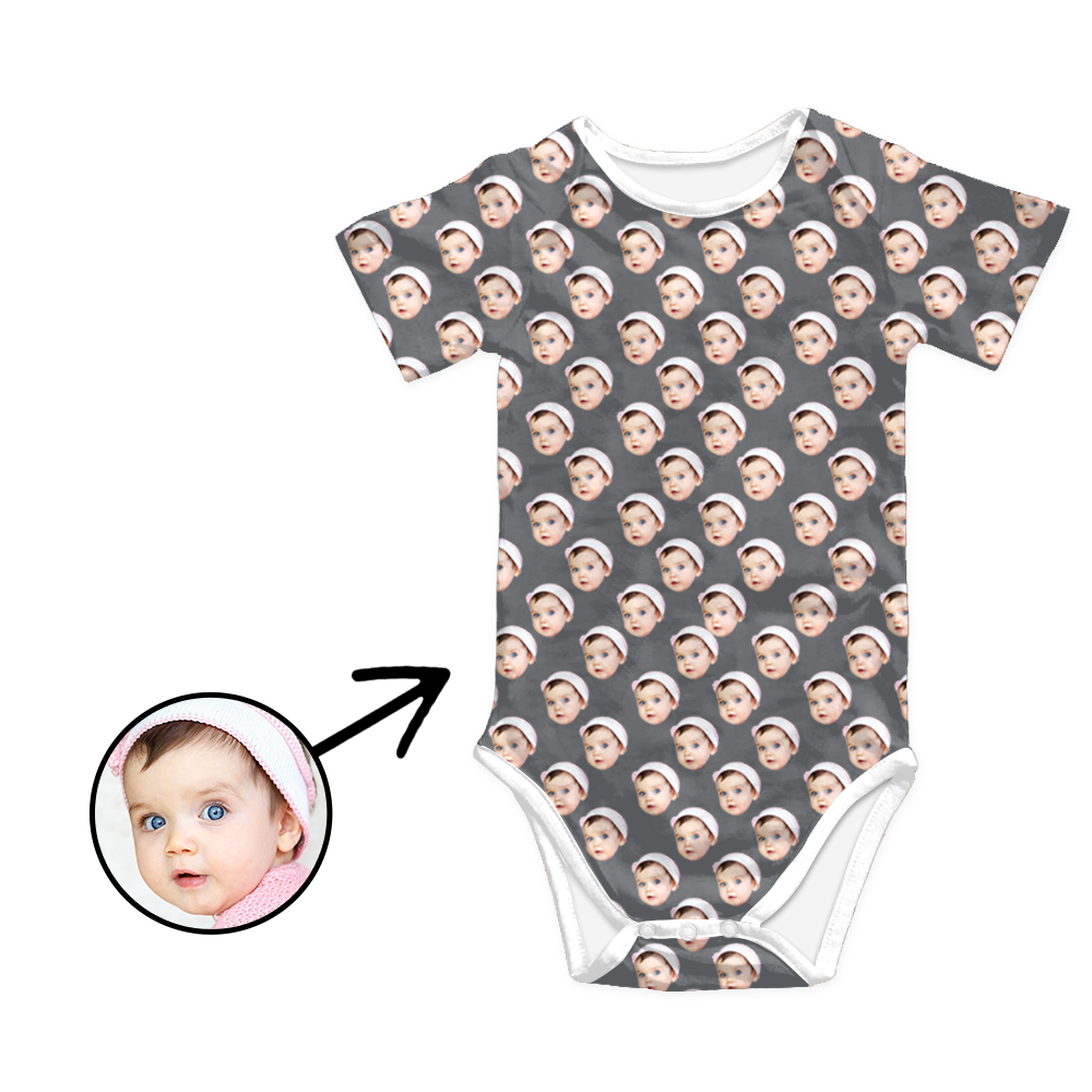 Custom Photo Baby Bodysuit My Loved One's Face Mother's Day Gifts
