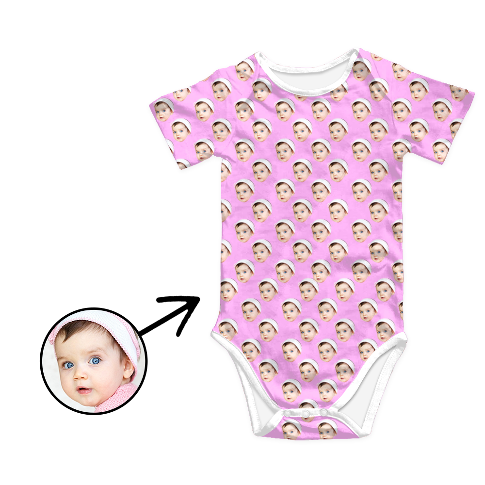 Custom Photo Baby Bodysuit My Loved One's Face Mother's Day Gifts