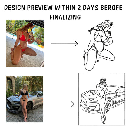 Sizzling Custom Portrait Sweatshirt | A Personalized & Sexy Gift for Him