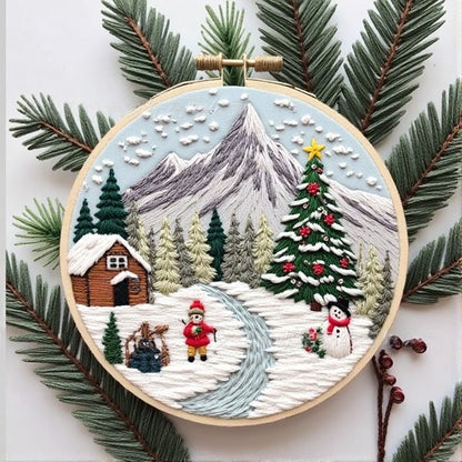 Christmas Tree Embroidery DIY Kit Embroidery Kit For Beginner - Creative Holiday Handcraft Gift