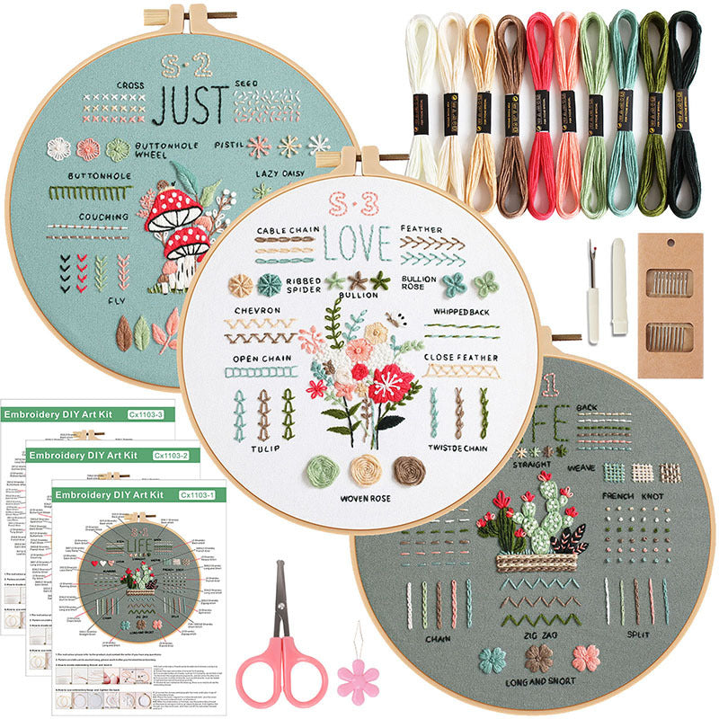 Embroidery DIY Kit Embroidery Kit For Beginner - Creative Holiday Handcraft Gift