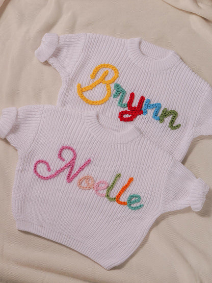 Personalized baby sweater – ideal christening, birthday or holiday gift
