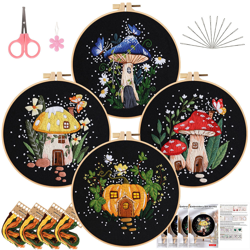 Beginner-Friendly Embroidery Kit Embroidery Kit For Beginner - All-in-One Holiday Craft Gift Set for Adults Christmas Gift