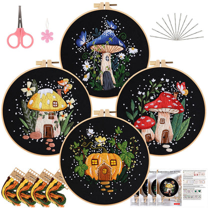 Beginner-Friendly Embroidery Kit Embroidery Kit For Beginner - All-in-One Holiday Craft Gift Set for Adults Christmas Gift