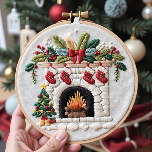 Christmas Tree Embroidery DIY Kit Embroidery Kit For Beginner - Creative Holiday Handcraft Gift