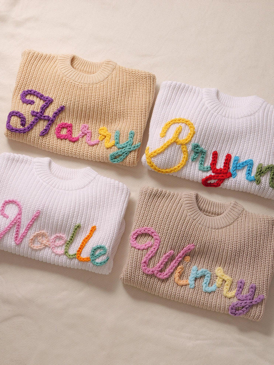 Personalized baby sweater – ideal christening, birthday or holiday gift