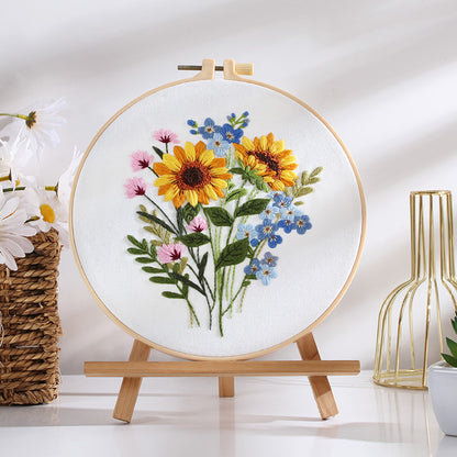 Holiday Embroidery DIY Set Embroidery Kit For Beginner - Creative Handmade Gift with Hoop, Thread & Felt