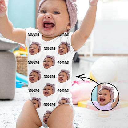 Custom Photo Baby Bodysuit I Love You Mom Mother's Day Gifts
