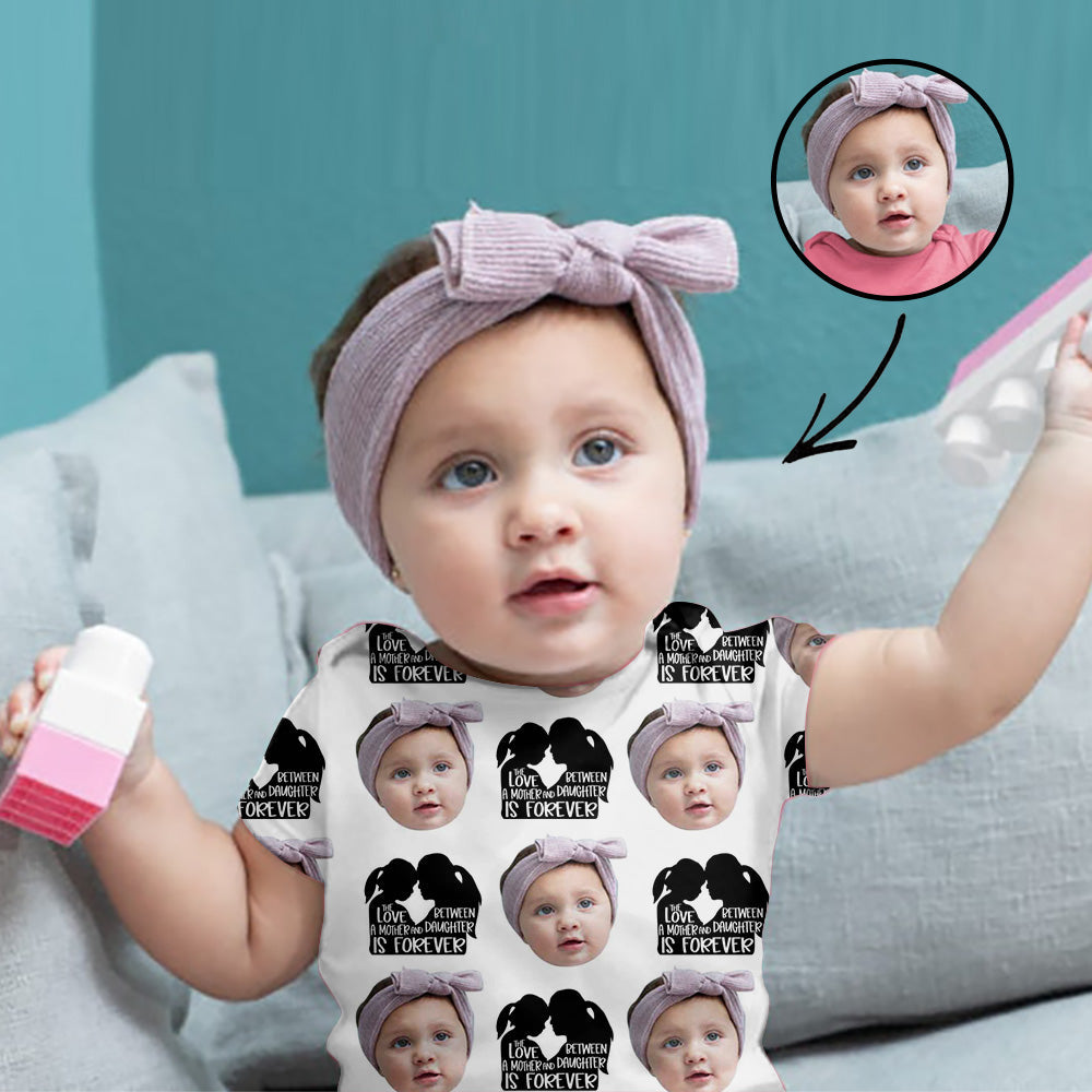 Custom Photo Baby Bodysuit The Love Between A Mother And A Daughter Is Forever Mother's Day Gifts