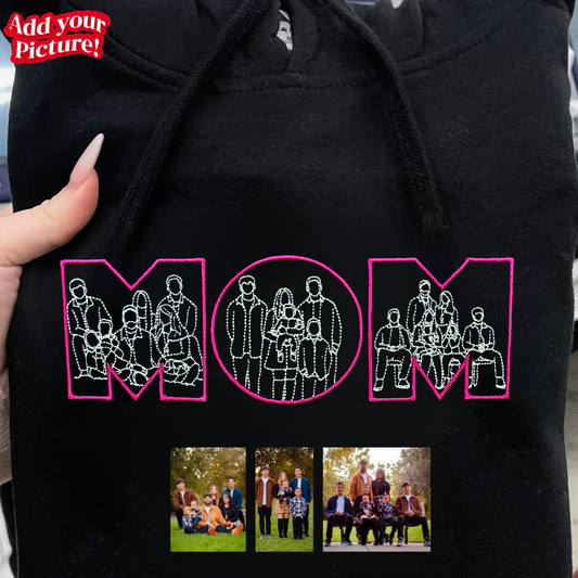 Custom Sketch Face Sweatshirt | Personalized Family Portrait Pullover