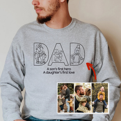 Father's Day Gift Personalized Embroidered Sweatshirt For Dad