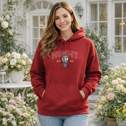 Custom Mama Embroidered Sweatshirt Customizable Mom Name Long Sleeve Fall Gift