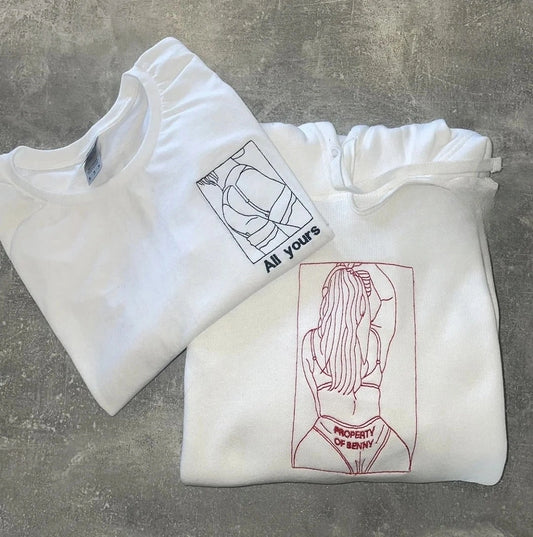 Sizzling Custom Portrait Sweatshirt | A Personalized & Sexy Gift for Him