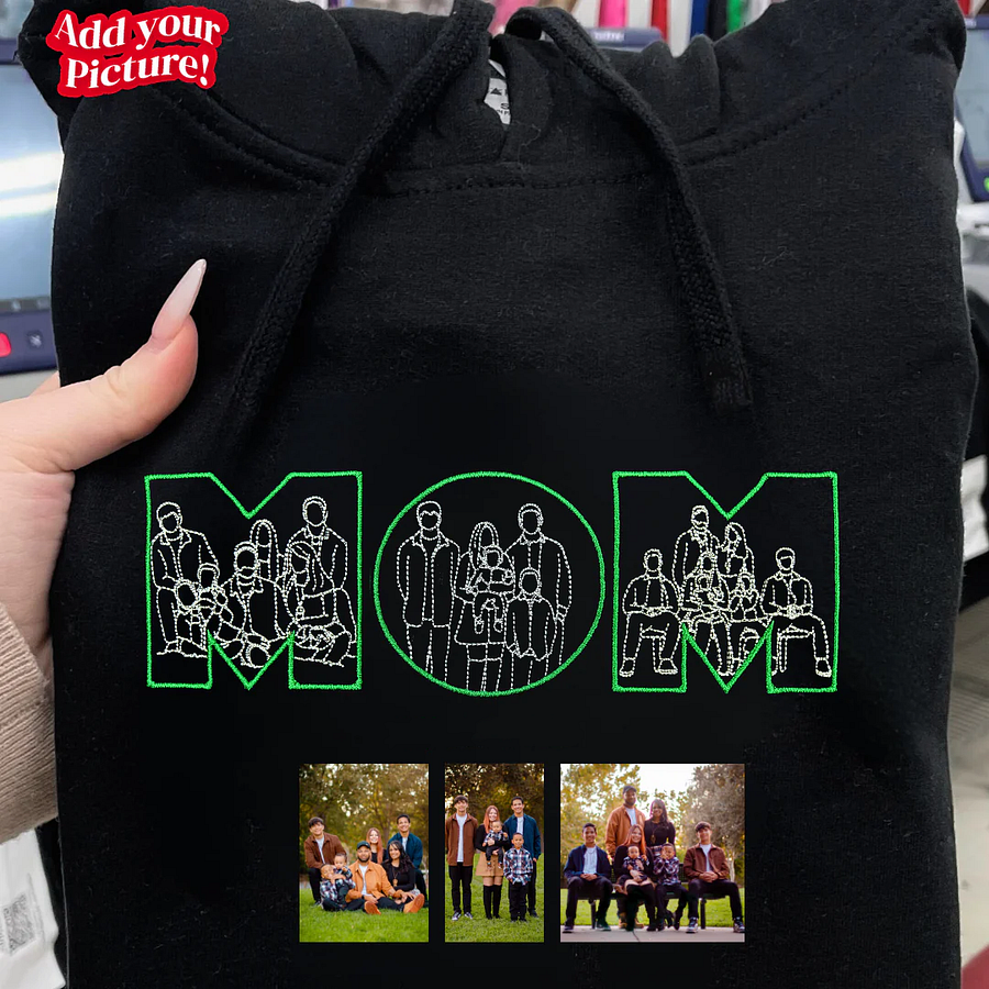 Custom Sketch Face Sweatshirt | Personalized Family Portrait Pullover