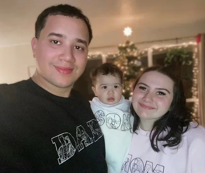 Custom Sketch Face Sweatshirt | Personalized Family Portrait Pullover