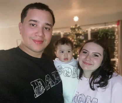 Custom Sketch Face Sweatshirt | Personalized Family Portrait Pullover