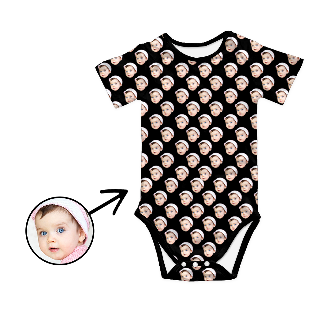 Custom Photo Baby Bodysuit My Loved One's Face Mother's Day Gifts