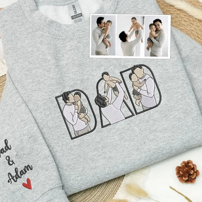 Father's Day Gift Custom Dad Embroidered Sweatshirt Unique Gift for Dad