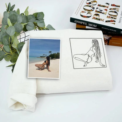 Sizzling Custom Portrait Sweatshirt | A Personalized & Sexy Gift for Him