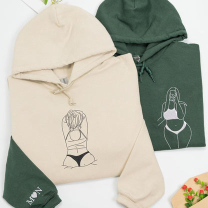 Romantic Date Night Hoodie - Custom Embroidered Gift to Celebrate Your Love Story