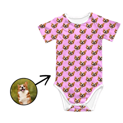 Custom Photo Baby Bodysuit My Loved One's Face Mother's Day Gifts