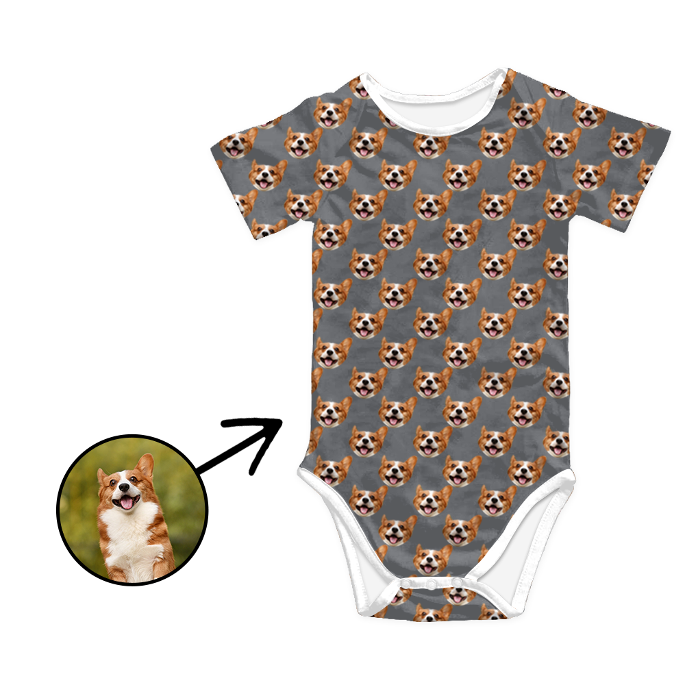 Custom Photo Baby Bodysuit My Loved One's Face Mother's Day Gifts