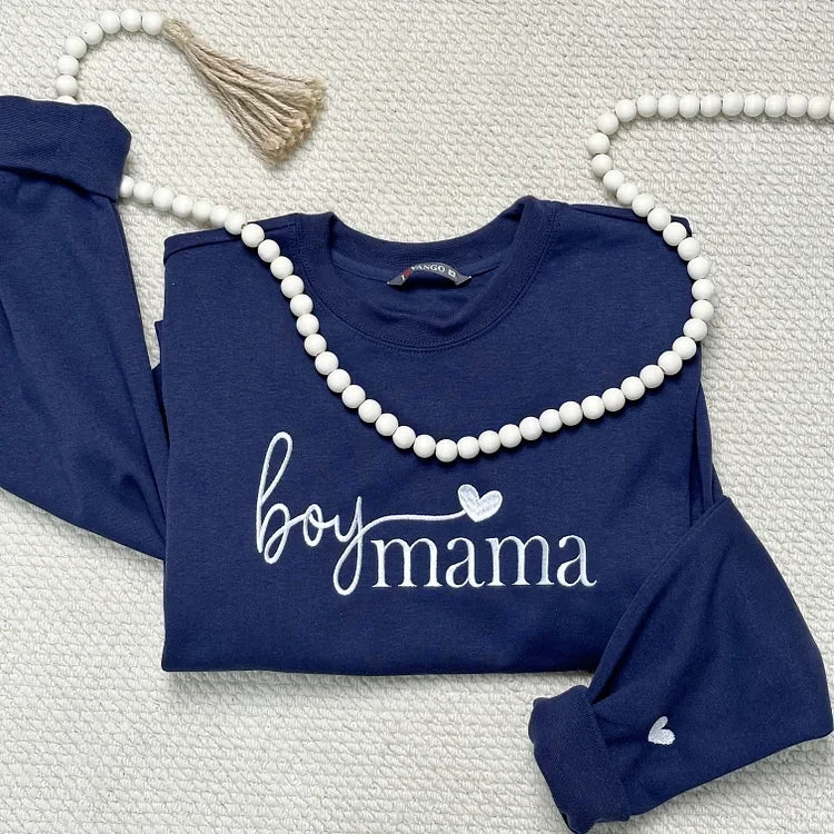 Family Portrait Embroidered Sweatshirt Custom Cartoon Family Picture Pullover