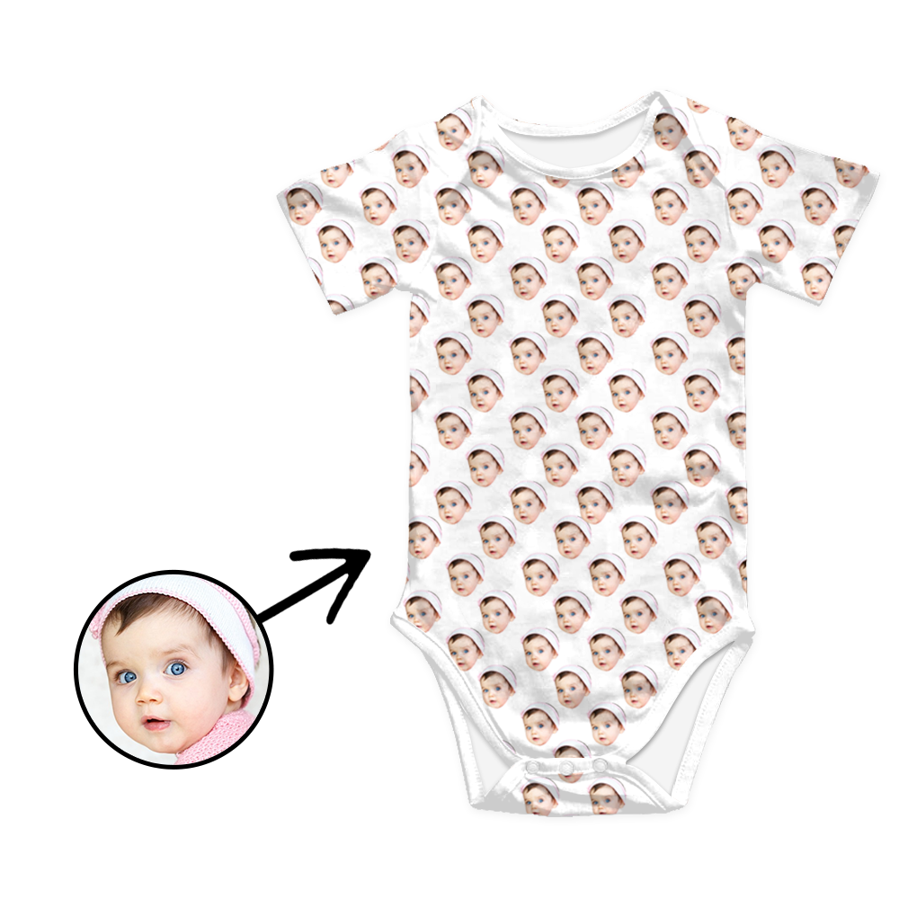 Custom Photo Baby Bodysuit My Loved One's Face Mother's Day Gifts