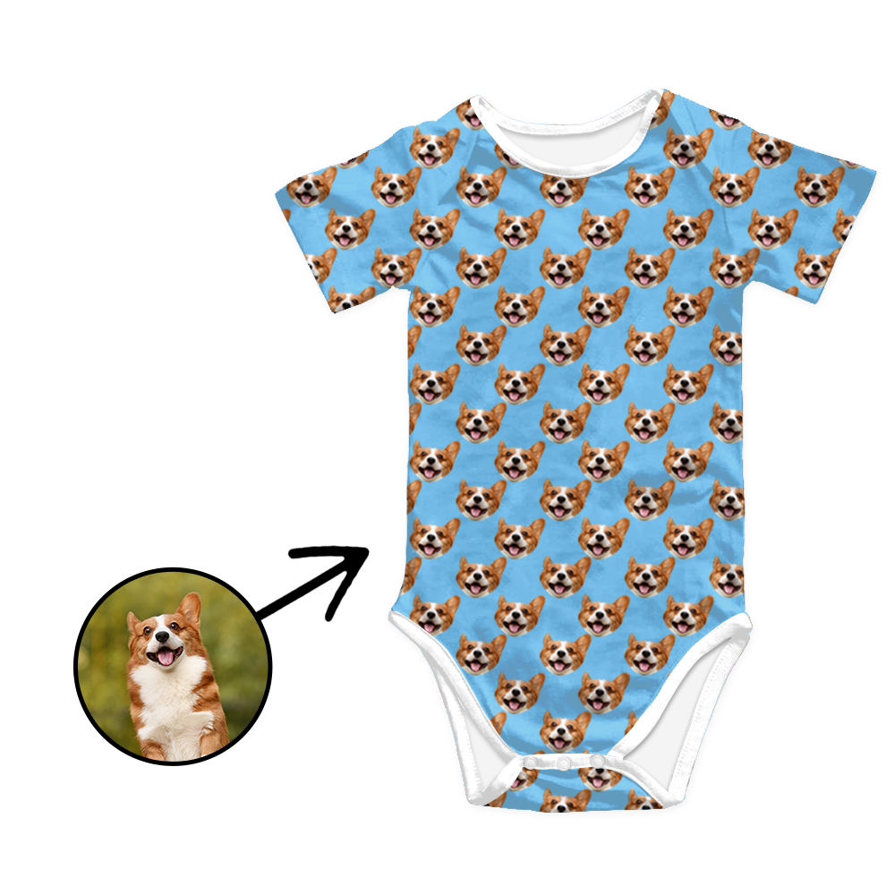 Custom Photo Baby Bodysuit My Loved One's Face Mother's Day Gifts
