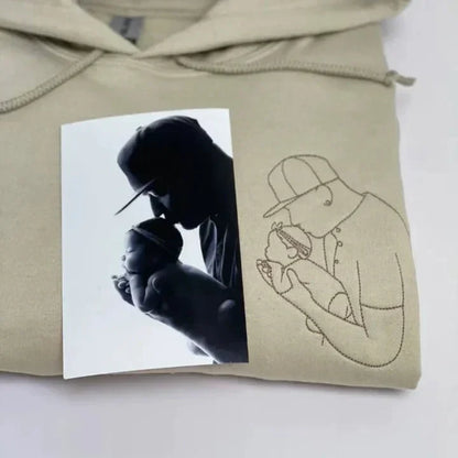 Mother's Day Custom Embroidered Sweatshirt | Turn Photo to Threads, Unique Gift for Mom
