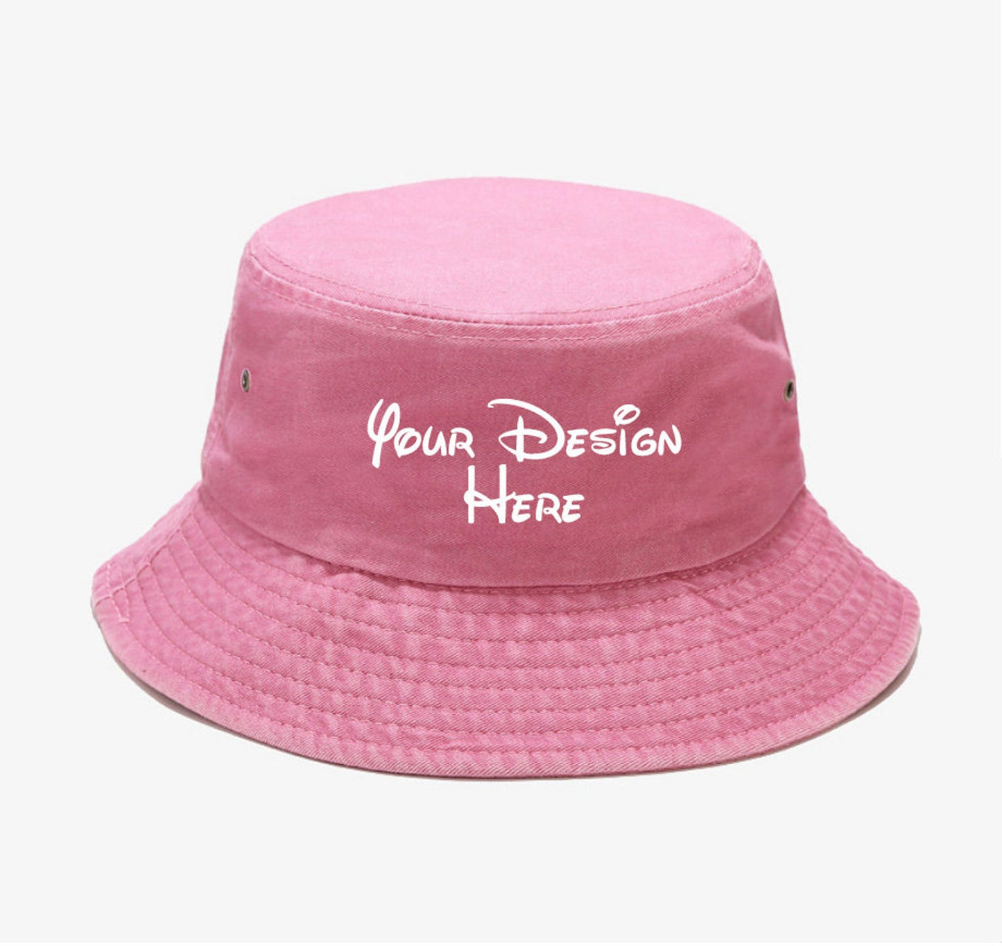 Customized Embroidered Bucket Hat Custom Text Embroidery Bucket Hat Customized Summer Hat Personalized Text Logo Design Vintage Bucket Hat