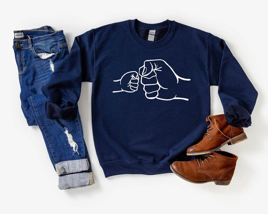 Dad and Kids Fist Bump Sweatshirt – Personalized Keepsake Gift