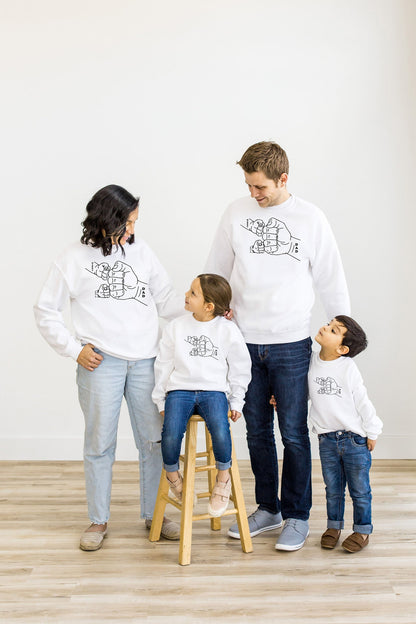 Custom Fist Bump Family Sweatshirt – Cool Gift for Dad or Grandpa