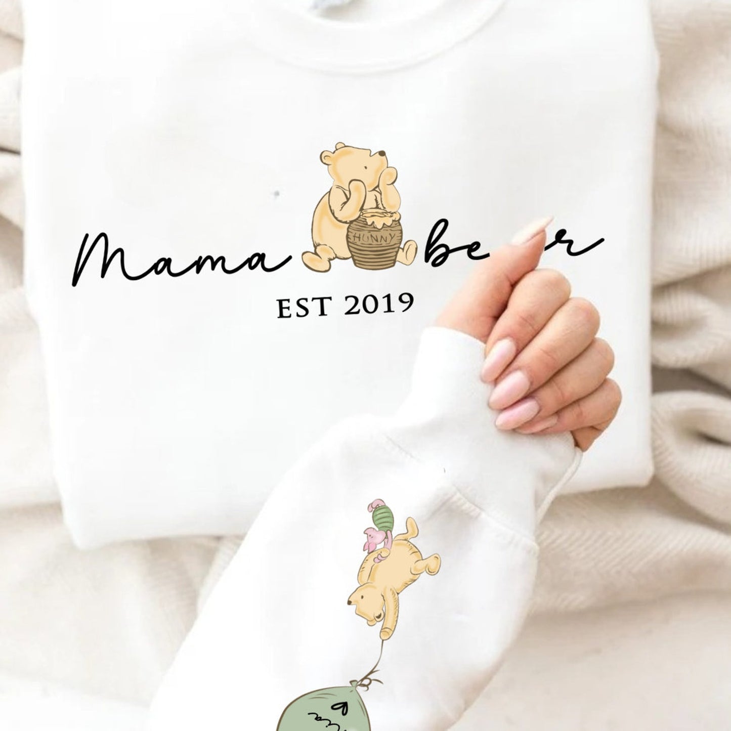 Mama Bear Sweatshirt. Personalised Mum Sweatshirt with children's names. Sweatshirt gift for Mum. Mama Bear Jumper.