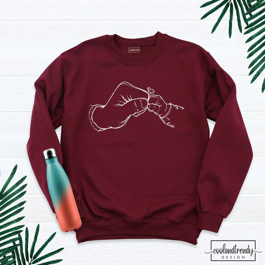 Custom Fist Bump Family Sweatshirt – Cool Gift for Dad