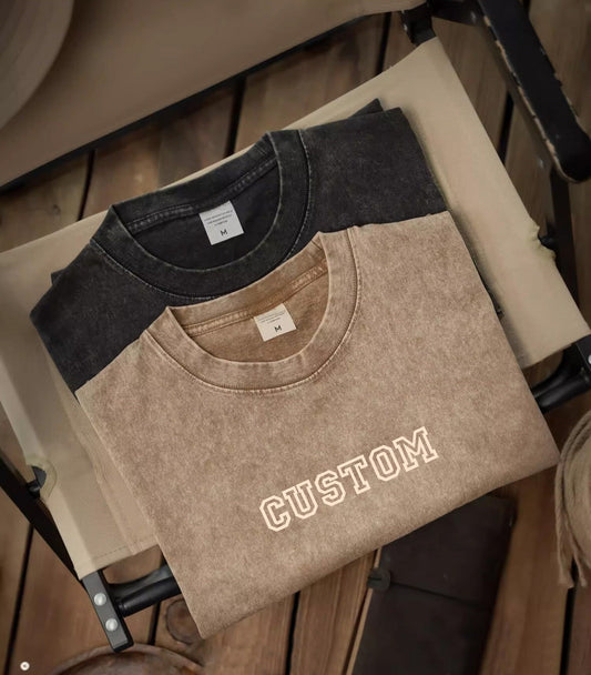 Custom Embroidered T Shirt,Custom Text Shirt, Custom Logo Shirt , Personalized Embroidered T-Shirt, Short Sleeve Embroidered Tee