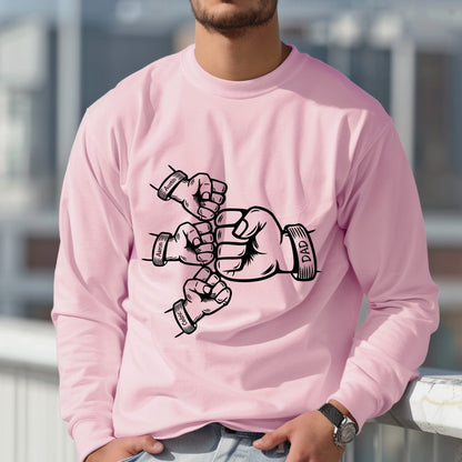 Cool Dad Sweatshirt – Personalized Fist Bump with Kids' Names