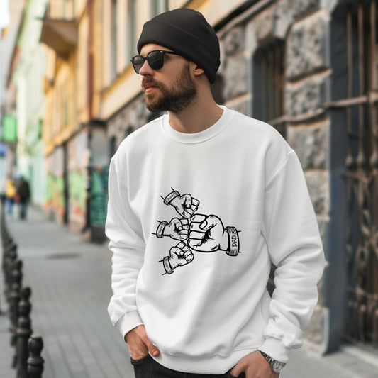 Cool Dad Sweatshirt – Personalized Fist Bump with Kids' Names