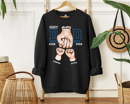 Printed Fist Bump Dad Sweatshirt – Father's Day Keepsake Gift