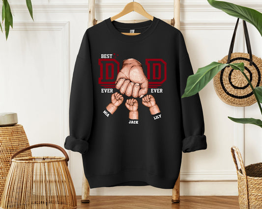 Personalized Fist Bump Sweatshirt for Dads – Fun & Sentimental Gift