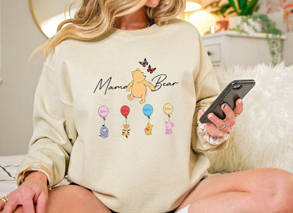 Custom Mama Bear shirt, Mama with Kid Name on sweatshirt, Personalized Mom shirt, Funny Mothers Day Gift, Funny Named Mama Bear Hoodie