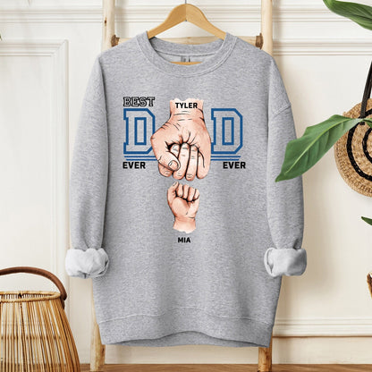 Printed Fist Bump Dad Sweatshirt – Father's Day Keepsake Gift